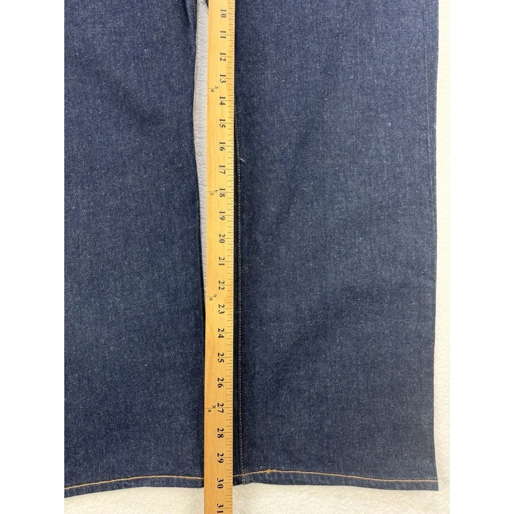 Levis 501 Jeans Men 44x30 Big Blue Straight Leg Button Fly Distressed Denim NWT